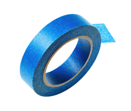 Blue painter's tape roll for creative projects and home improvement