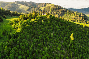 Liptov region in Low Tatras mountains. Vysna boca lookout near certovica pass landspace, slovakia
