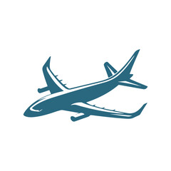 Fototapeta premium A cartoon illustration of an airplane in flight