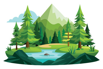 Fototapeta premium Forest landscape