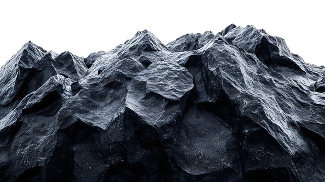 Black rock mountain texture background high resolution detailed stone surface dark mountain range landscape - Powered by Adobe