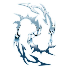 Neotribal Chrome Tattoo Design
