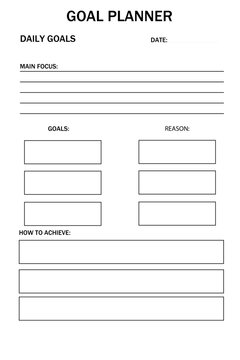 Goal Planner - Weekly Goals, Monthly Goals, Quarterly Goals, Yearly Goals