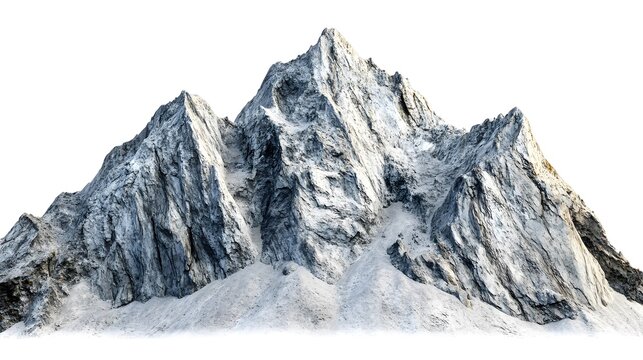 Isolated mountain peak snow ice rock climbing adventure landscape nature background