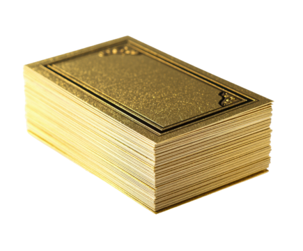 Elegant gold business cards for professional networking or branding