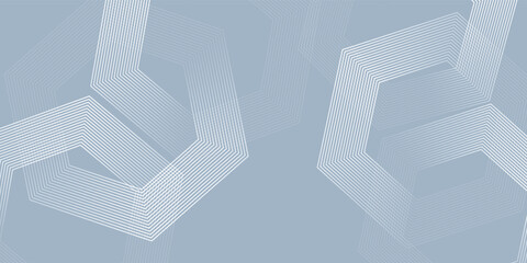 Abstract hexagon lines on gray background simple line modern
