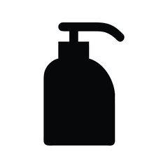 Shampoo bottle icon vector. Hair care symbol for salon apps or beauty product designs

