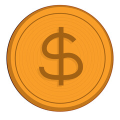 a gold colored dollar coin