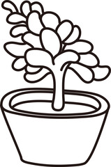 Succulent Potted Plant Doodle

