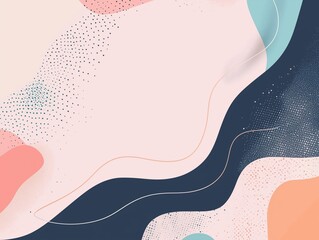Modern Abstract Background with Organic Shapes Stipple Texture Wavy Lines and Fluid Motion Design