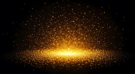 Celestial backdrop featuring a vibrant gold aura creating an enchanting atmosphere of shimmering light and cosmic energy