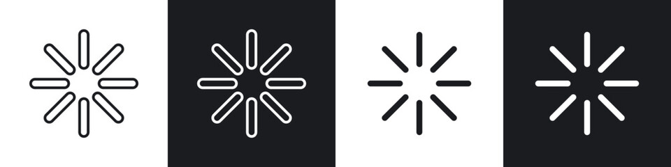 Obraz premium Loading icons in flat and thin stroke style