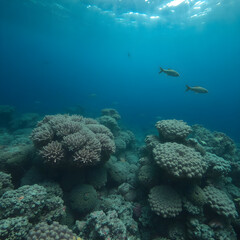 Obraz premium diver and coral