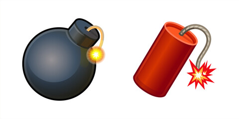 Bomb vector isolated icon. Emoji illustration. Bomb vector emoticon vector 10 eps.