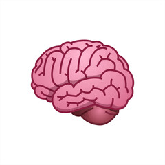 Emoji brain icon. Human brain icon. Mind symbol