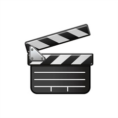 Emoji Clapper Board vector isolated icon. Film Slate emoji illustration. Clapboard vector isolated emoticon, Vector 10 eps.