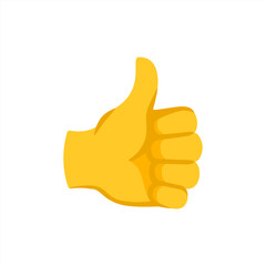 Thumbs Up Hand Emoji Icon Illustration Sign. Human Gesture Vector Symbol Emoticon Design Vector 10 eps.	