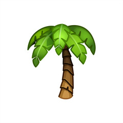 Plakat Desert Island Emoji Icon Illustration. Tree Palm vector symbol, illustration.