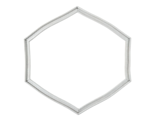 White Geometric Hexagon Frame