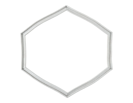 White Geometric Hexagon Frame