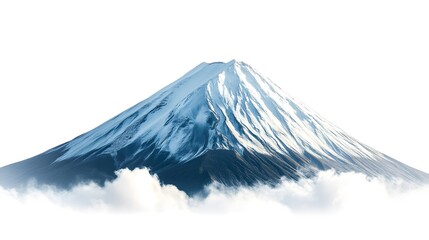 Majestic Mount Fuji Snow-Capped Peak Rising Above Clouds, Dramatic Landscape Photography
