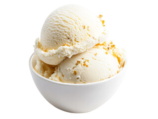 Vanilla ice cream in a bowl