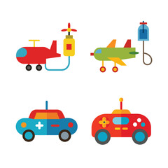 vector set of transport icons