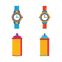 Obraz premium vector illustration of a set of colored markers