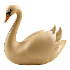 Obraz premium Elegant Cream-Colored 3D Swan