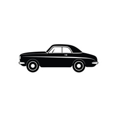 Fototapeta premium Classic Car Vector Silhouette Sleek Retro