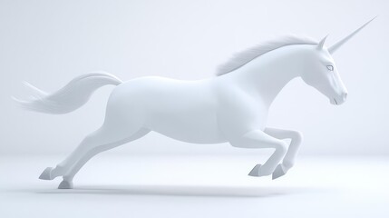 Leaping Unicorn: A 3D Render