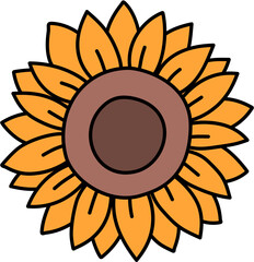 cute retro flower illustration