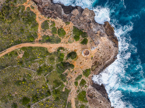 Faro de la Torre d'en Beu en Cala Figuera, Mallorca, Islas Baleares