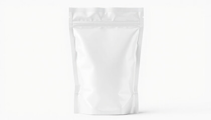 Blank White Stand-Up Pouch Packaging Mockup Design, Template, and Presentation