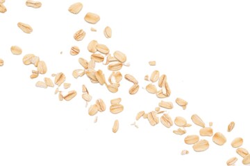 isolated of oat, oatmeal food isolate on white background