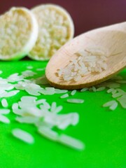 close up of rice.