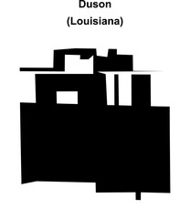 Duson (Louisiana) blank outline map