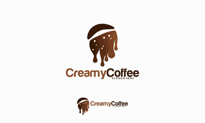 Creamy Coffee Logo designs concept vector, chocolate Coffee logo template