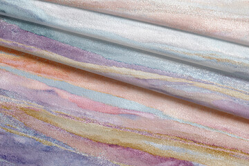 Abstract Pastel Wave Background with Sparkling Light Effects