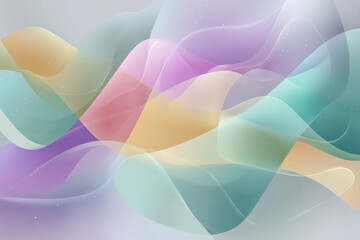 Abstract Pastel Wave Background with Sparkling Light Effects
