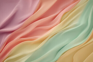Abstract Pastel Wave Background with Sparkling Light Effects