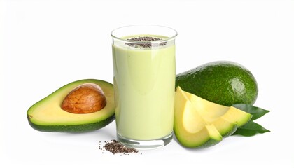 Avocado Smoothie,Creamy avocado smoothie with chia.