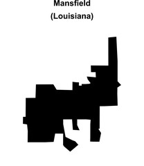 Fototapeta premium Mansfield (Louisiana) blank outline map