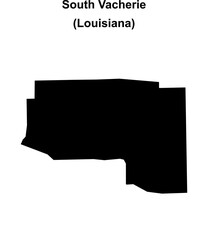 South Vacherie (Louisiana) blank outline map