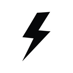 Lightning Bolt Vector Silhouette Electric Blue