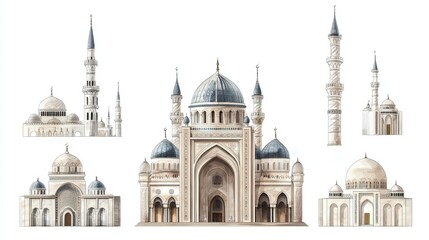 Obraz premium Islamic Mosques Collection. (8)