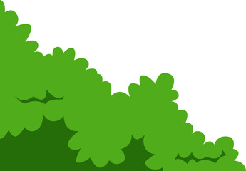 Green Bush Foliage Corner