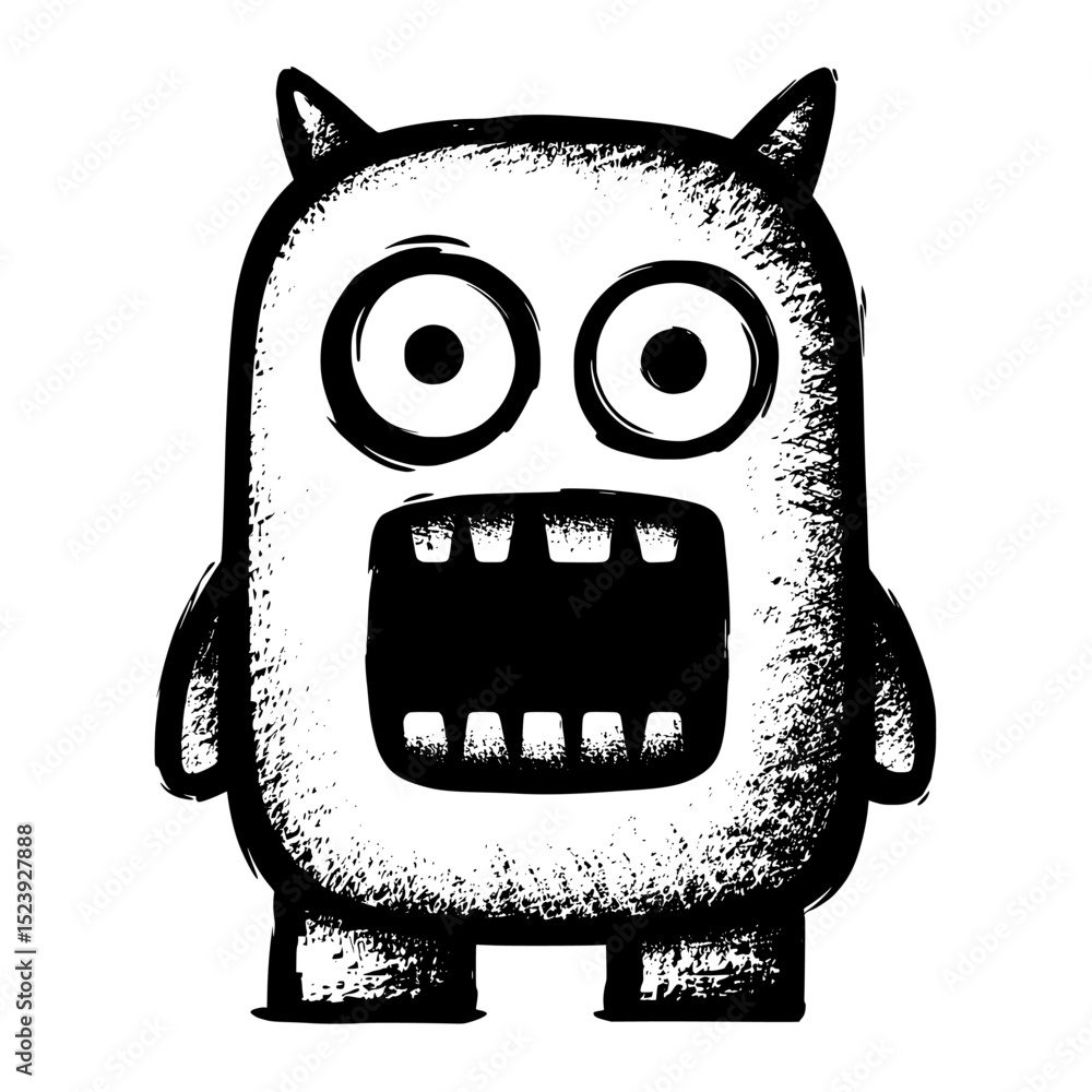 Fototapete the digit 0 is depicted as a strange monster character in this font, which also features a spooky ha