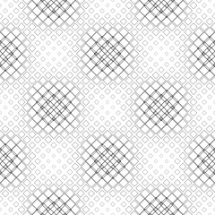 Diagonal square pattern background - black and white abstract vector graphic from squares