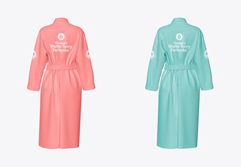 Women's Waffle Terry Bathrobe mockup